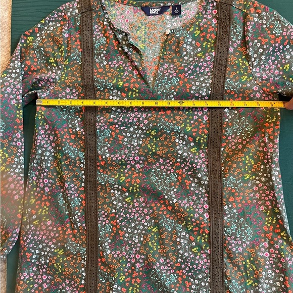 Lands’ End Women's Cotton Poplin Split Neck Dress Size Small Summer Cotton - Picture 9 of 10